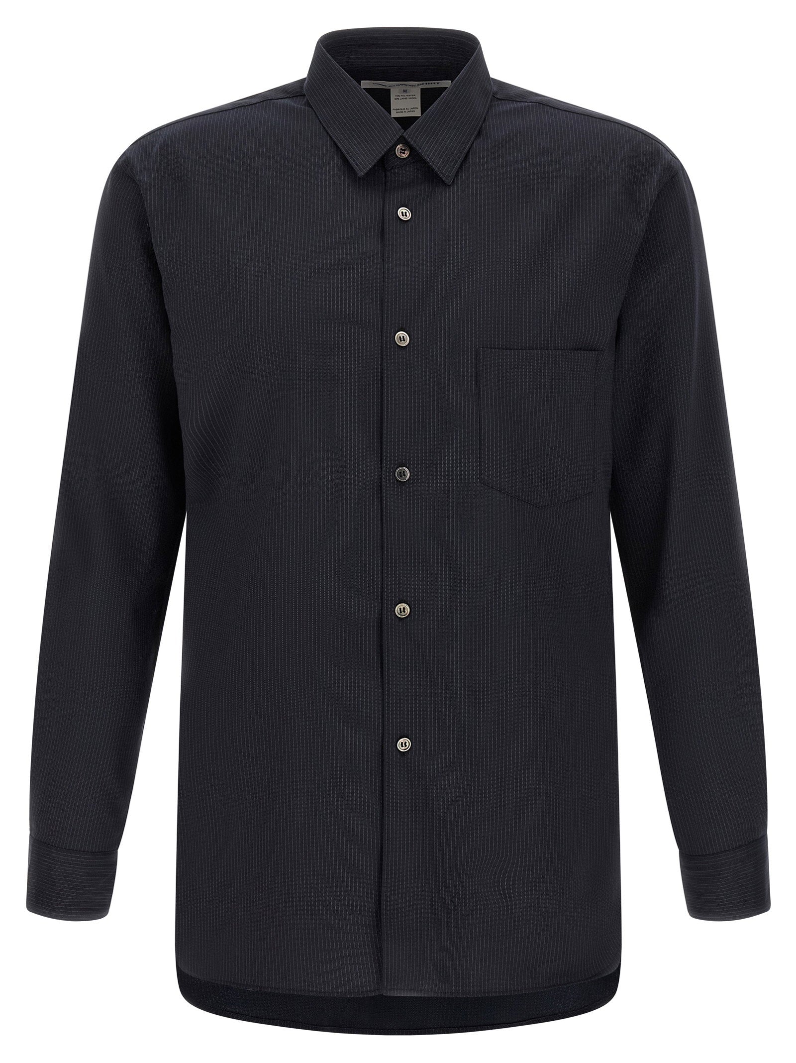 Comme Des Garcons Shirt Pinstriped Shirt – 70% polyester, 30% wool