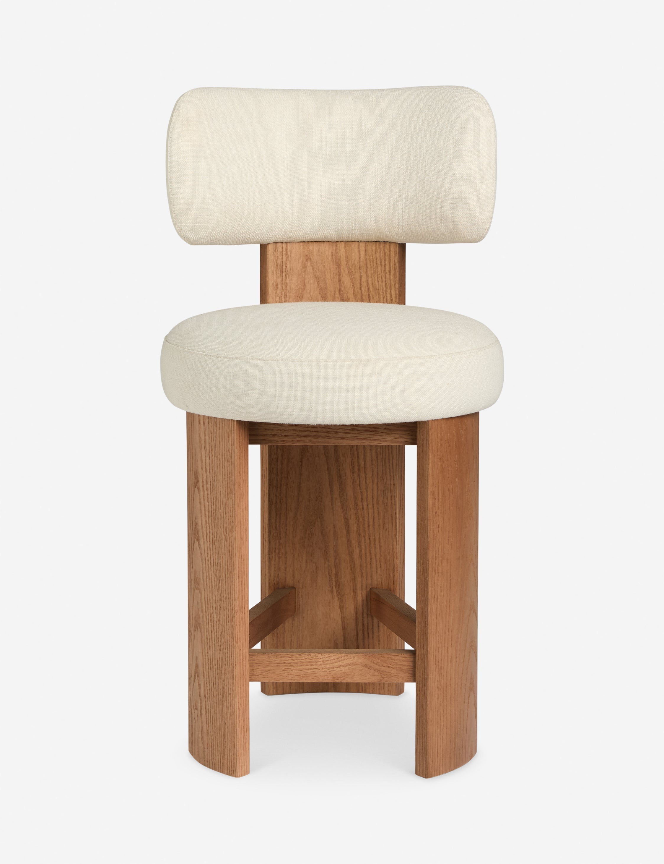 Lulu and Georgia Brisbane Counter Stool – Ivory Performance Linen