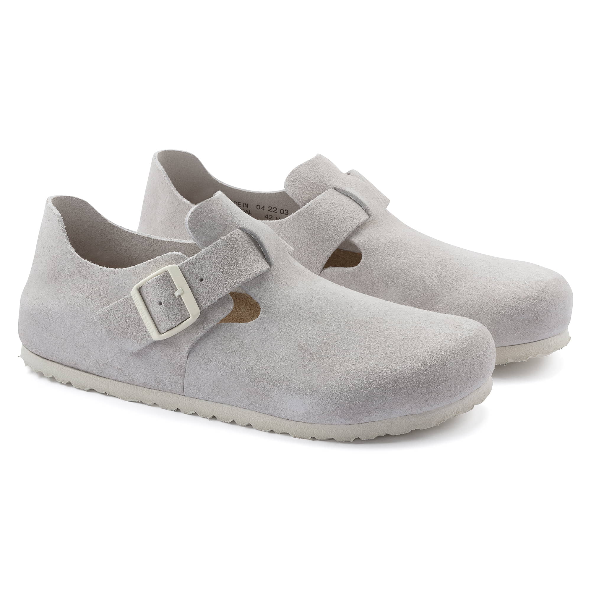 Birkenstock London Suede Leather – White White/Antique White - view 3