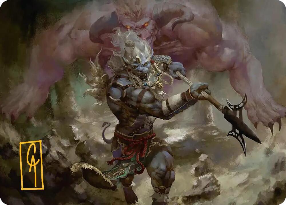 Kimahri valiant guardian – Magic 29/53 - Kimahri, Valiant Guardian Art Card [FINAL FANTASY: Art Series] [Gold-Stamped]