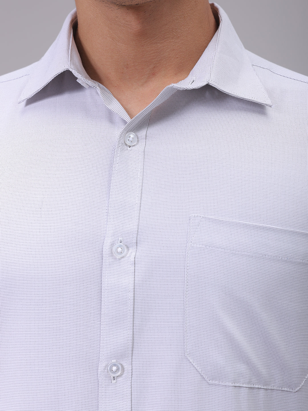 Luxe by TIGC Men's Grey Slim Fit Checked Formal Shirt - view 6