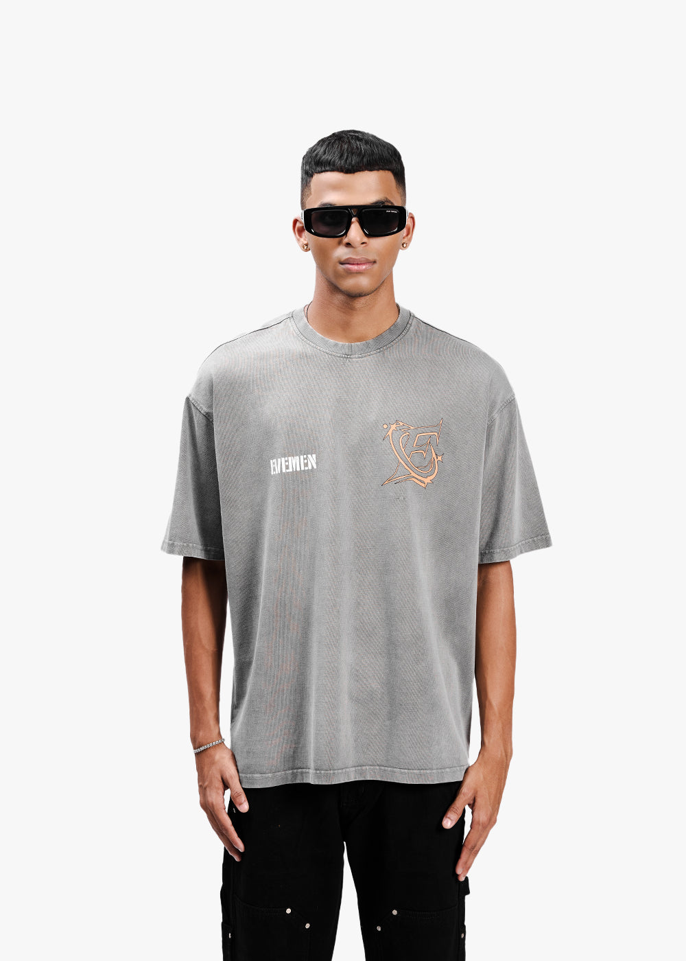 EVEMEN Mind T-shirt - Washed Grey - view 2