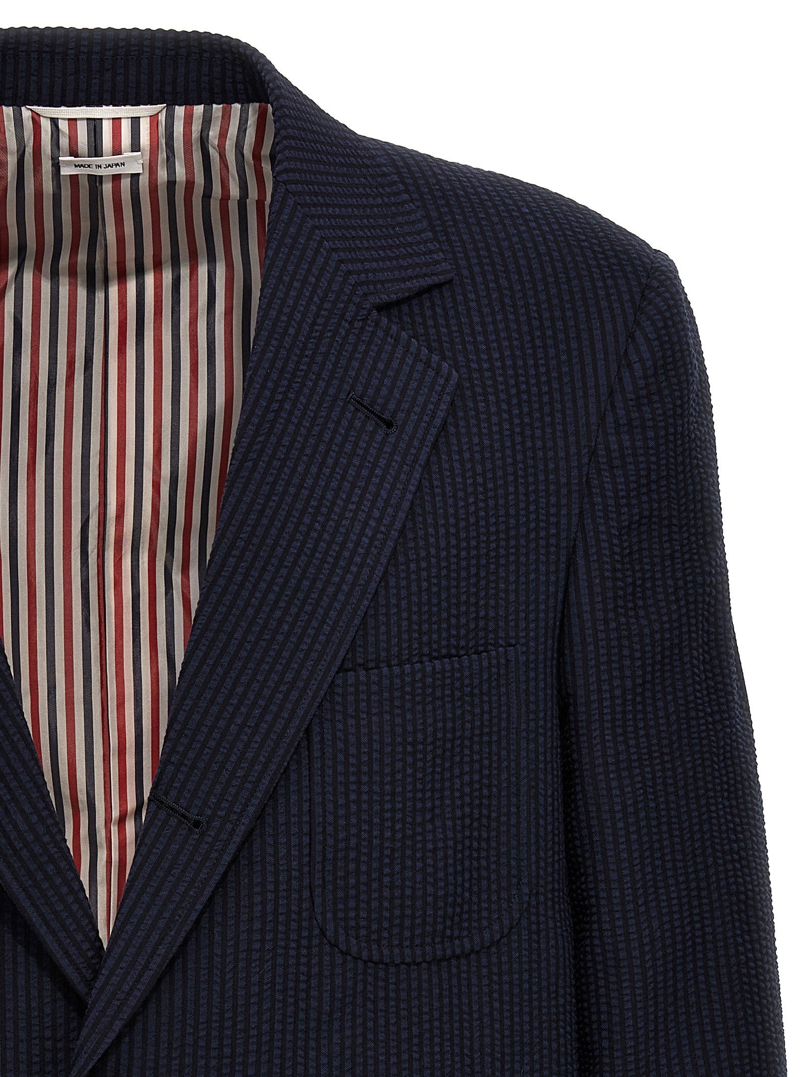 Thom Browne Single-breasted Seersucker Blazer - view 3