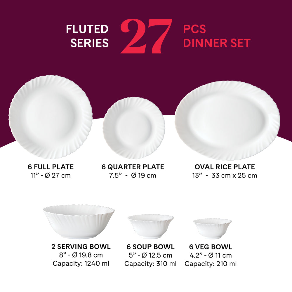 My Borosil Larah by Borosil, Vesta Dinner Set - view 3