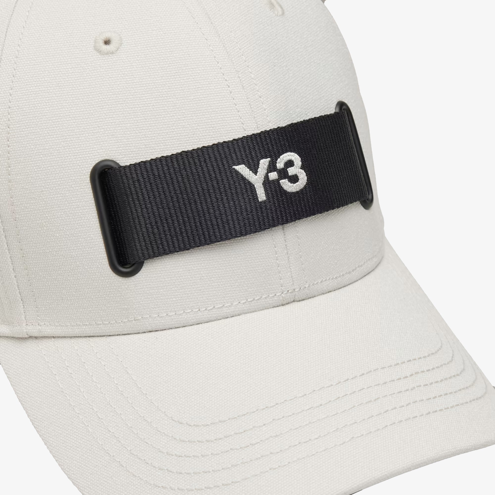Y-3 | Front Webbing Cap { Talc - view 2
