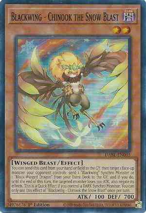Yu-Gi-Oh! Blackwing - Chinook the Snow Blast - DABL-EN003 - Super Rare - 1st Edition