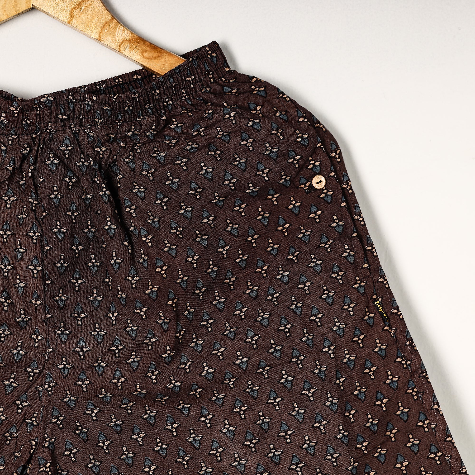 ITOKRI CASUALS Brown - Ajrakh Block Printed Cotton Unisex Boxer/Shorts - view 3
