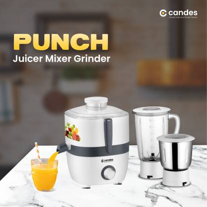 Candes Punch 550 Juicer Mixer Grinder (2 Jars, White, Grey) - view 2