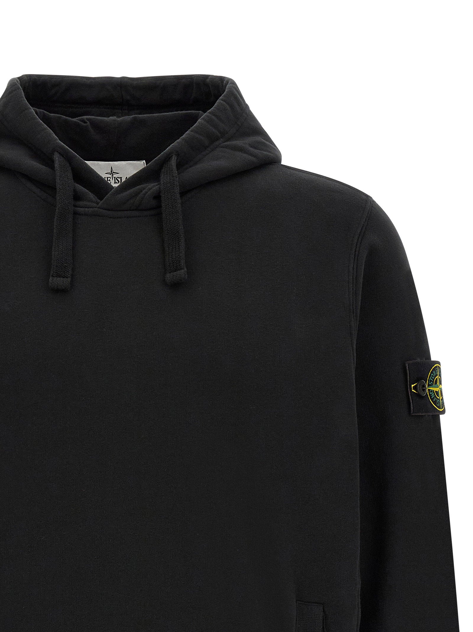 Badge Stone Island Hoodie – 99% cotton, 1% elastane - view 3