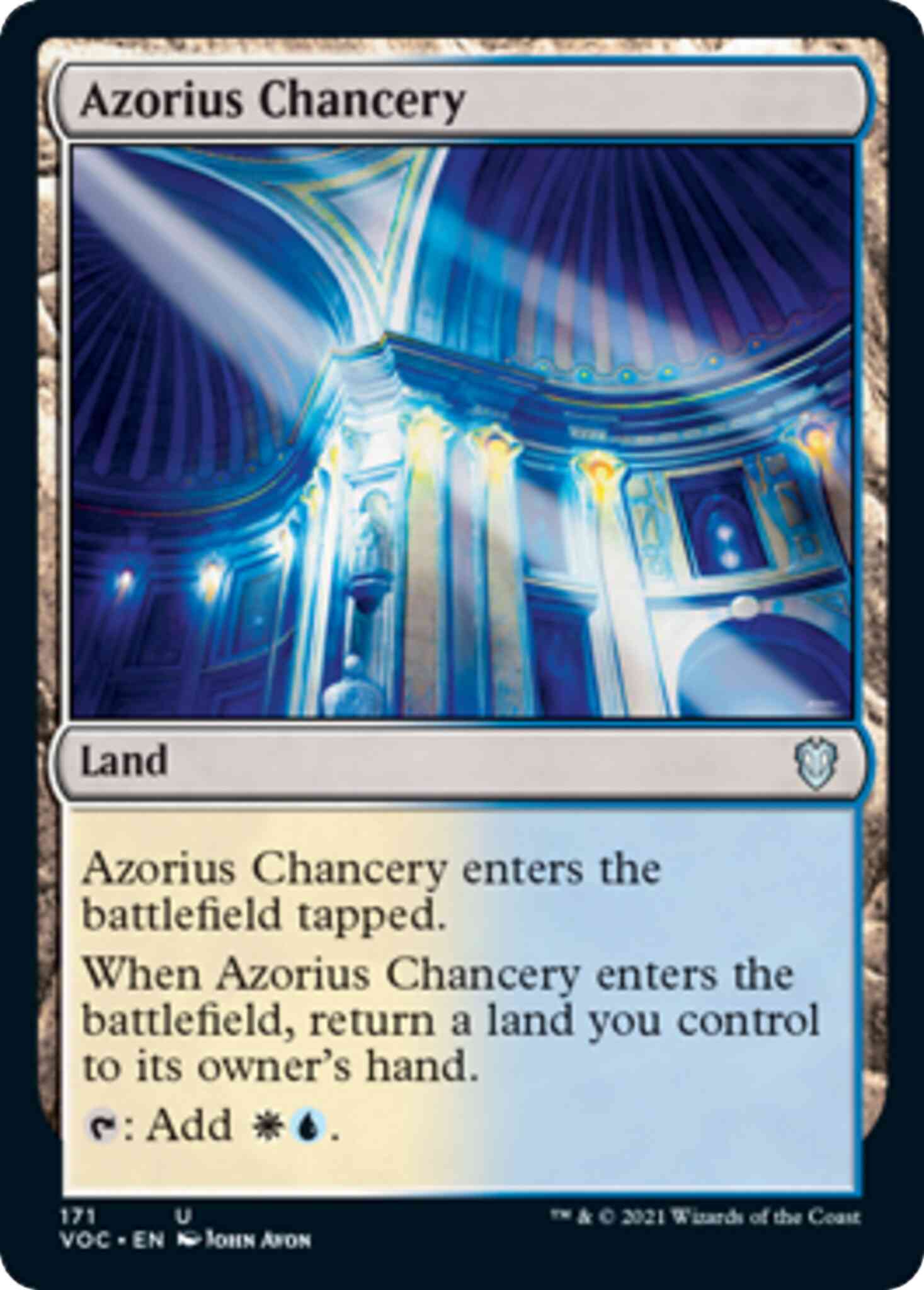 Azorius chancery 171 – Magic Azorius Chancery [171] [Innistrad: Crimson Vow: Commander] [Non-Foil]