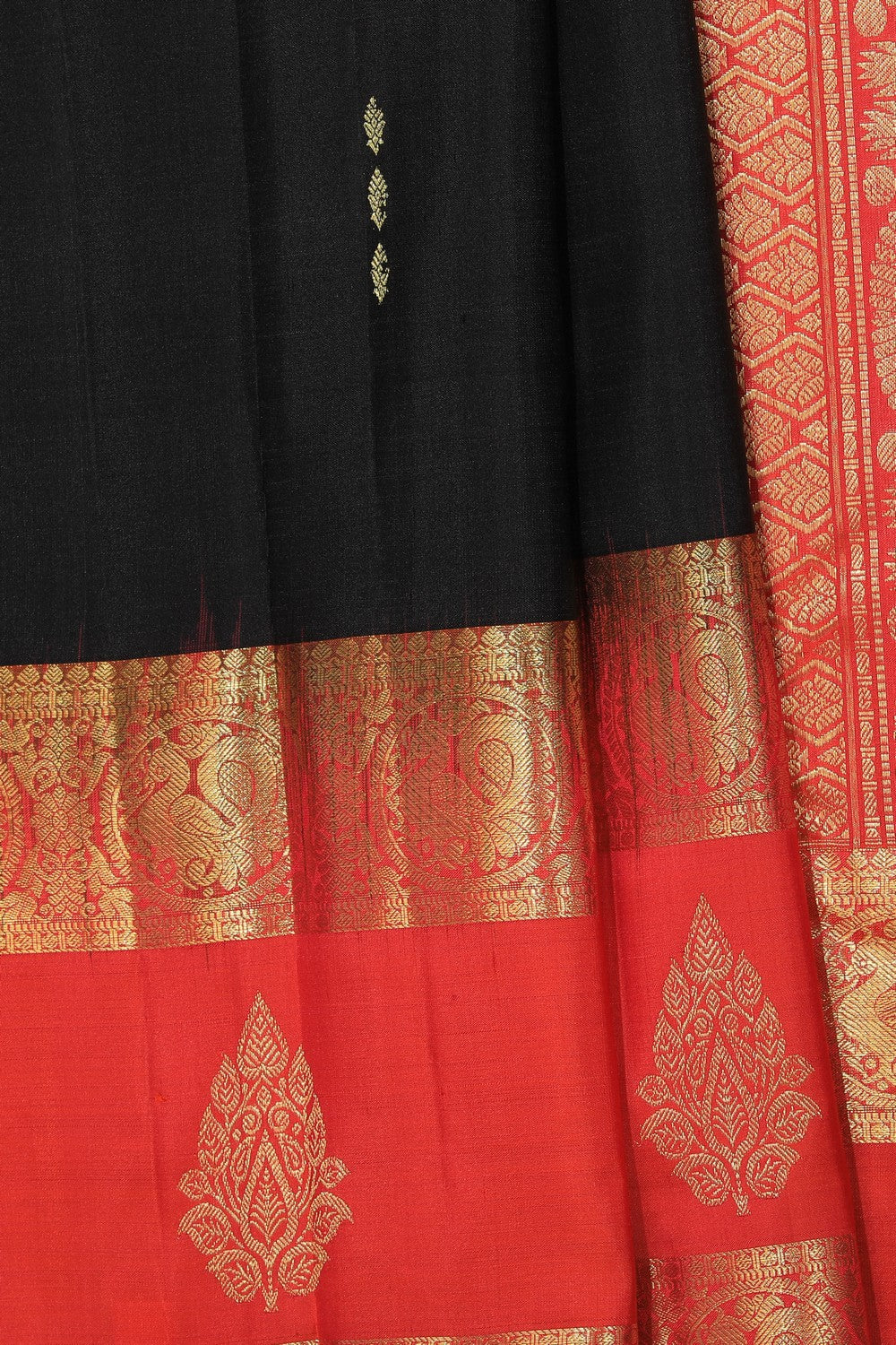 Kalanjali Kanchi Silk Black Saree – Women's - view 2