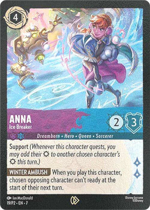 P2 disney lorcana – Anna - Ice Breaker - 19/P2 [Disney Lorcana Promo Cards] [Cold Foil]