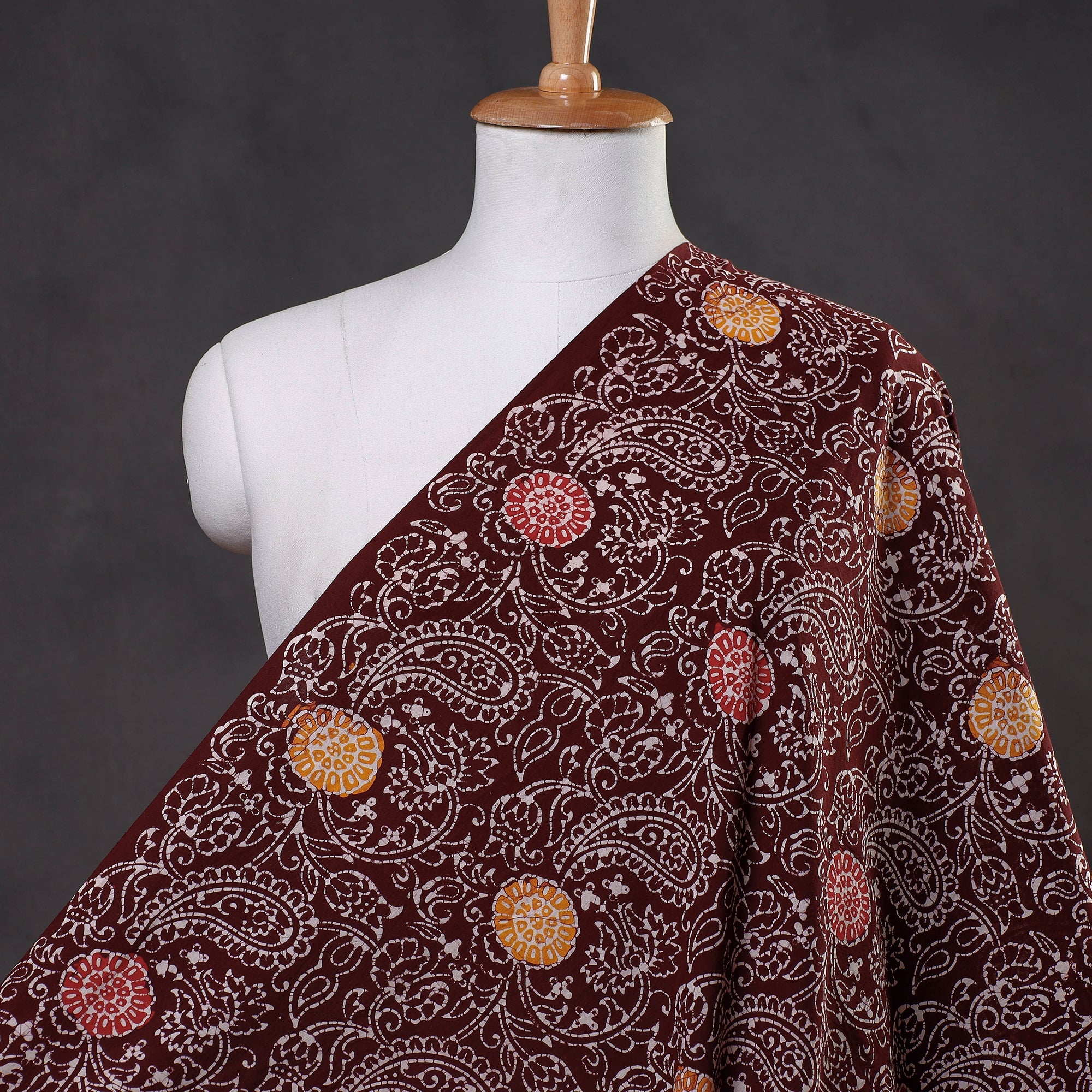 KACHCHH JI CHHAAP Brown - Indonesian Style Cotton Batik Print Fabric