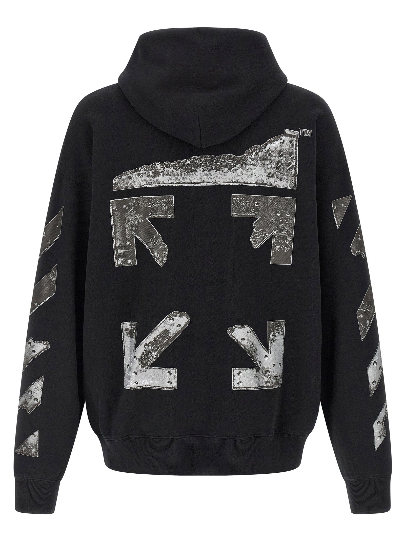Off White Metal Arrow Skate Hoodie – 100% cotton - view 2