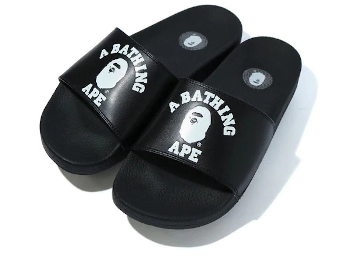 BAPE A Bathing Ape College Slide Sandals Black (FW22)