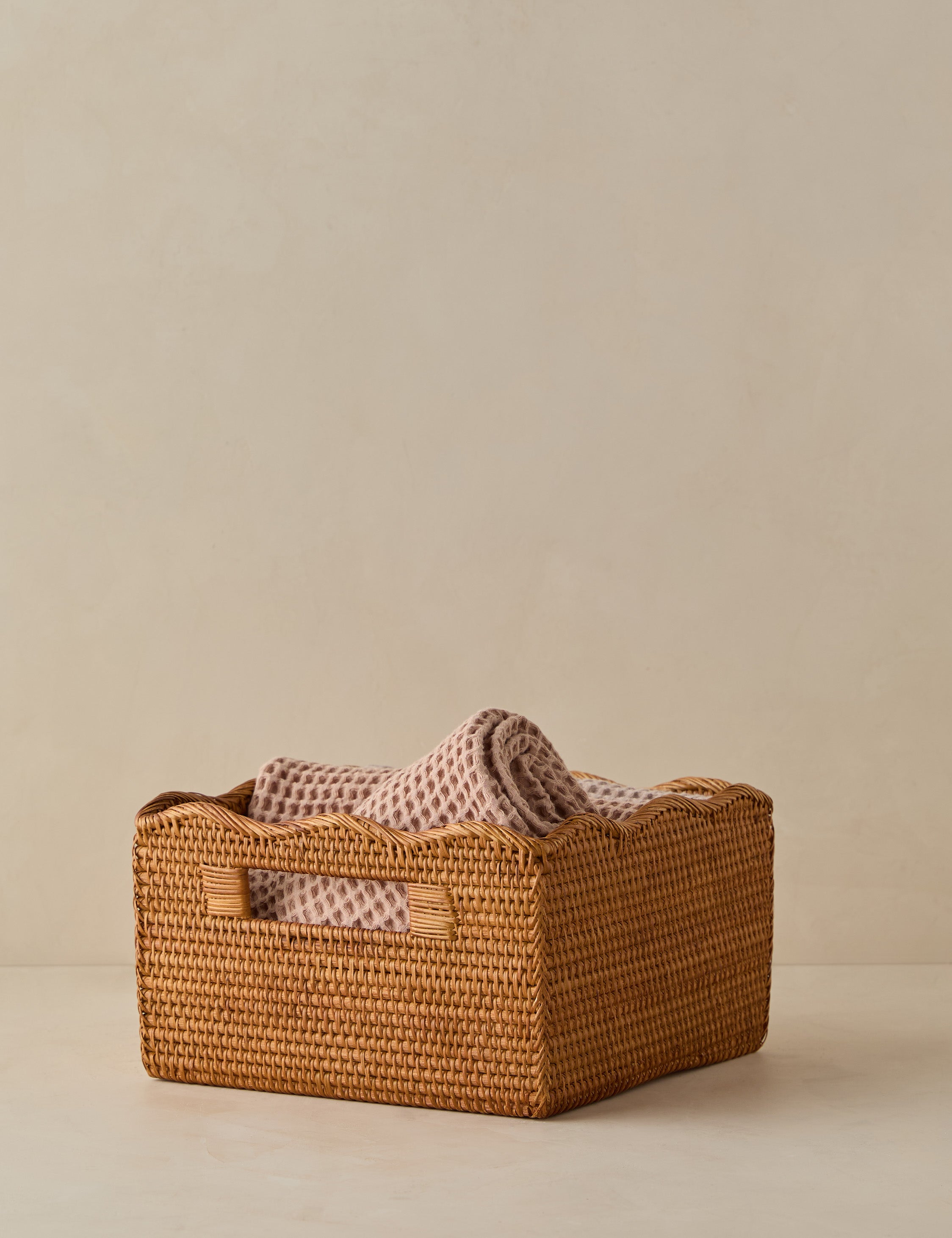 Lulu and Georgia Tyna Rattan Storage Bin - view 2
