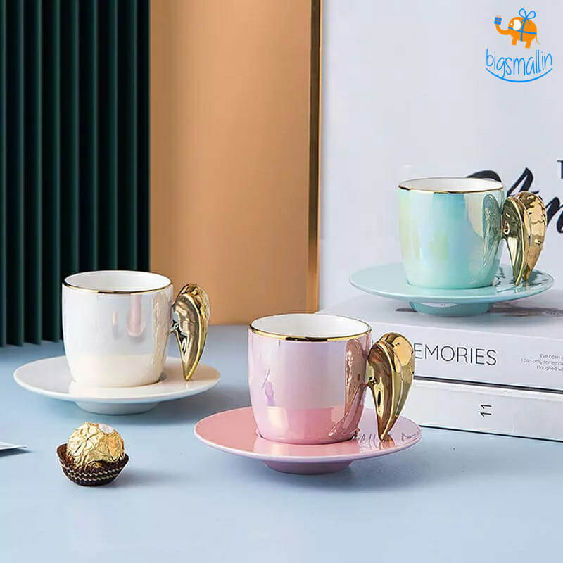 Bigsmall_hmk 3D Angel Wings Mug with Saucer - view 5