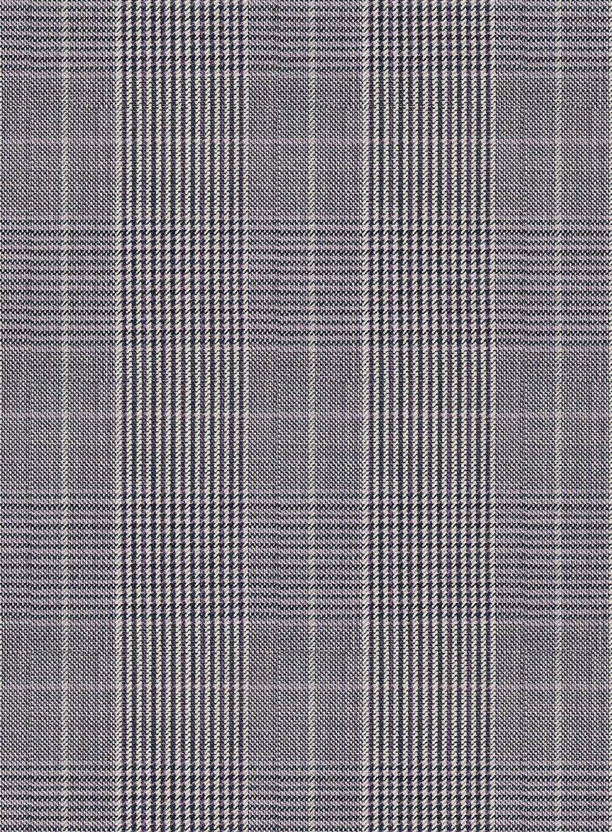StudioSuits Napolean Canzo Glen Gray Blue Wool Pants - view 3