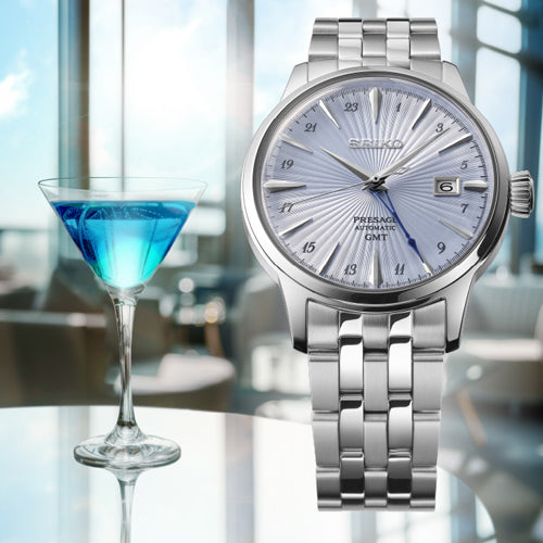 Seiko Presage Cocktail GMT Ice Blue Dial Ice Blue Dial Men 40.5mm SSK037J1 - view 2
