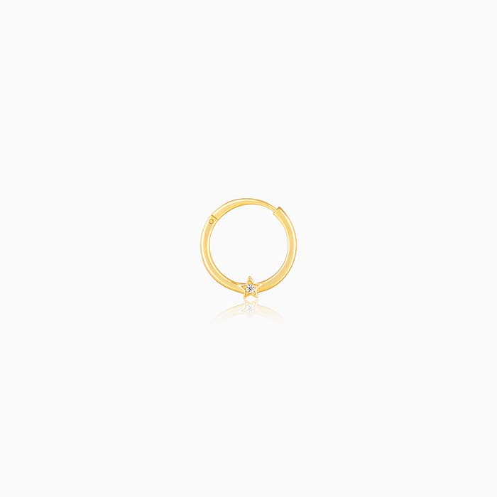 GIVA Jewellery Golden Zircon Star Nose Ring