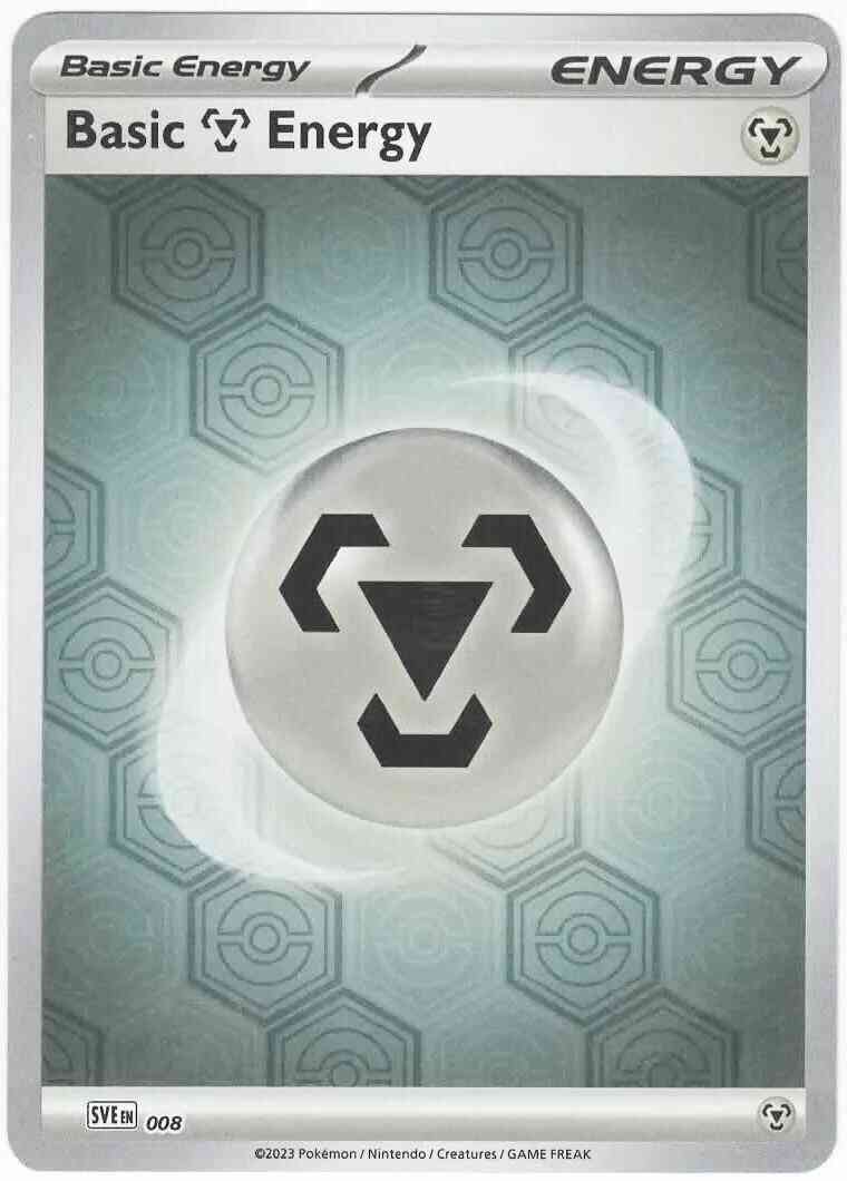 Pokémon Basic Metal Energy - 008 - Common [sve-008] [Reverse Holo]