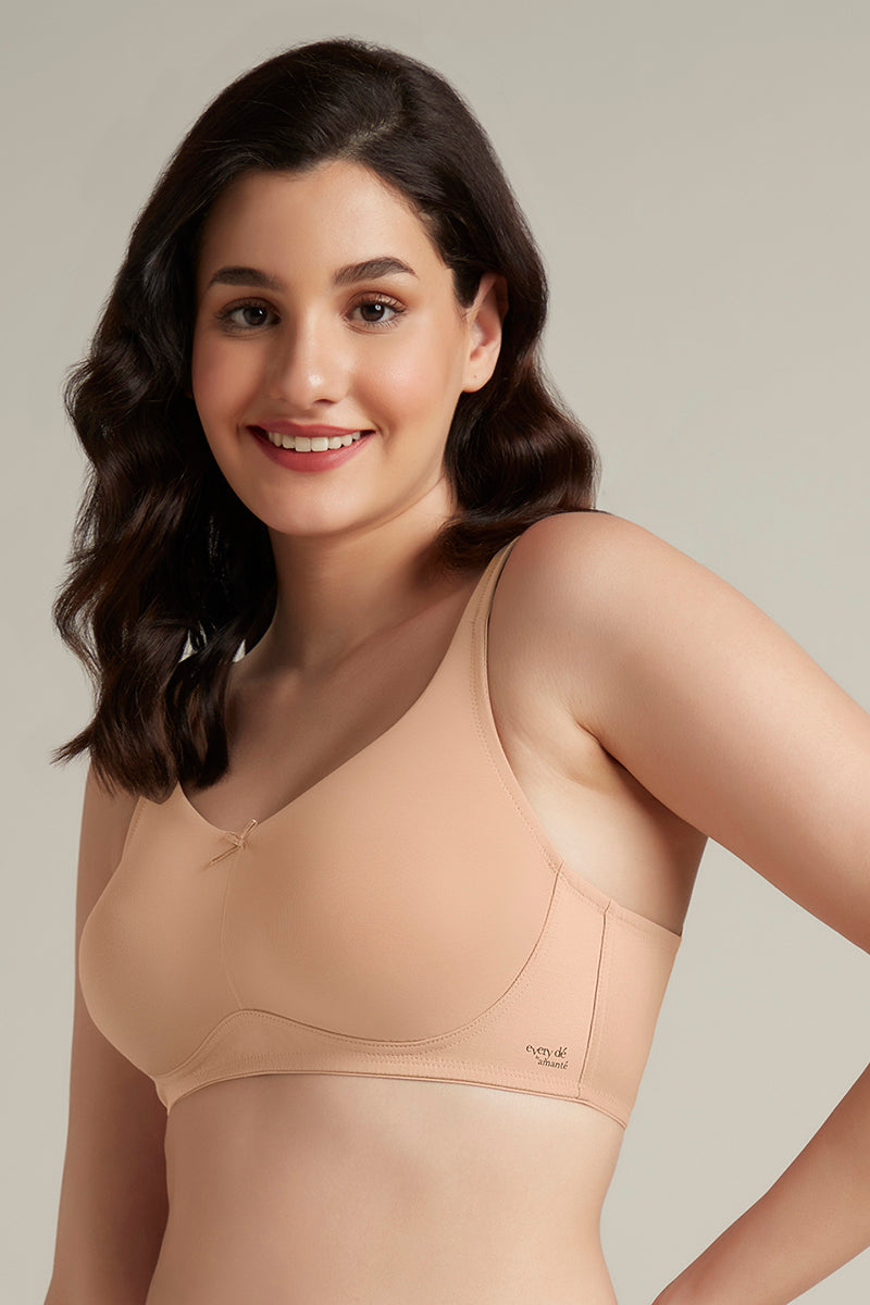Amante Dreamy comfort Non-Padded Non-Wired Cotton Bra - Sandalwood - view 2
