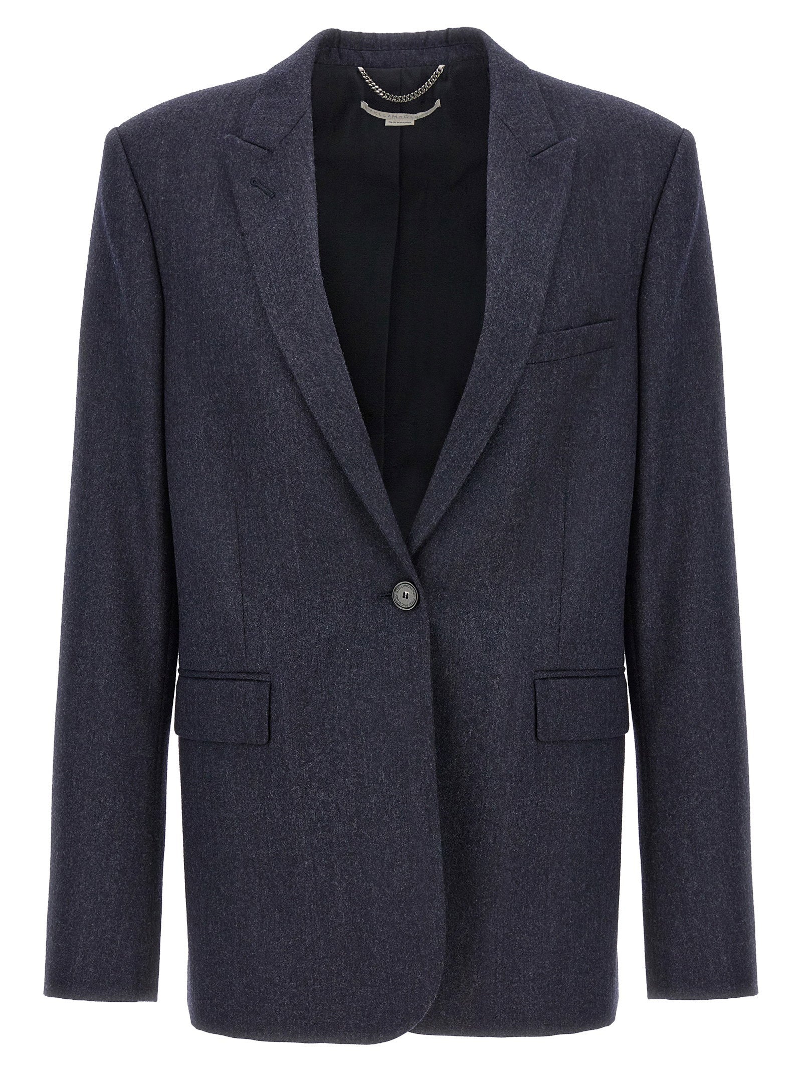 Stella Mccartney Single-breasted Wool Blazer – 52% viscose, 48% cotton