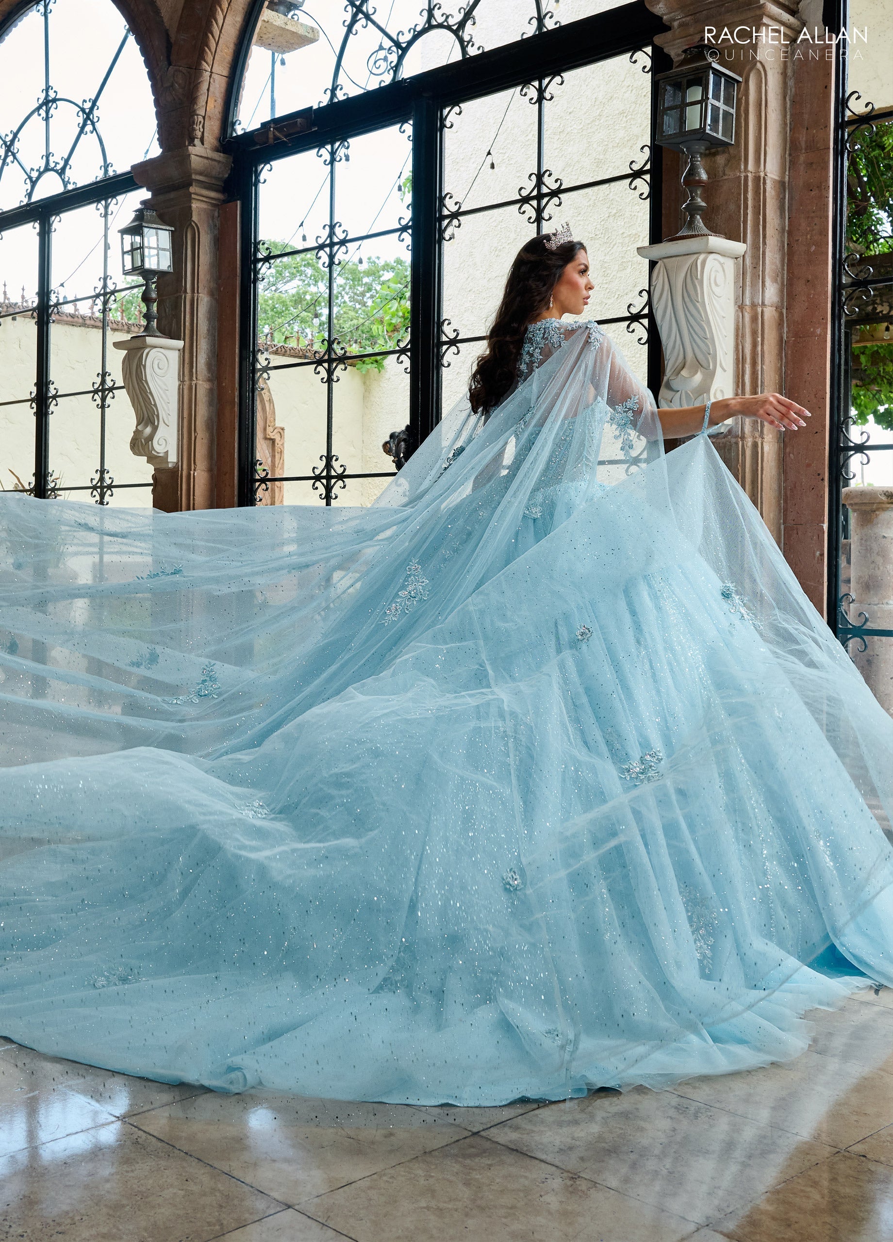 Mary's Bridal Strapless Cape Quinceanera Dress by Rachel Allan RQ1162 - view 12