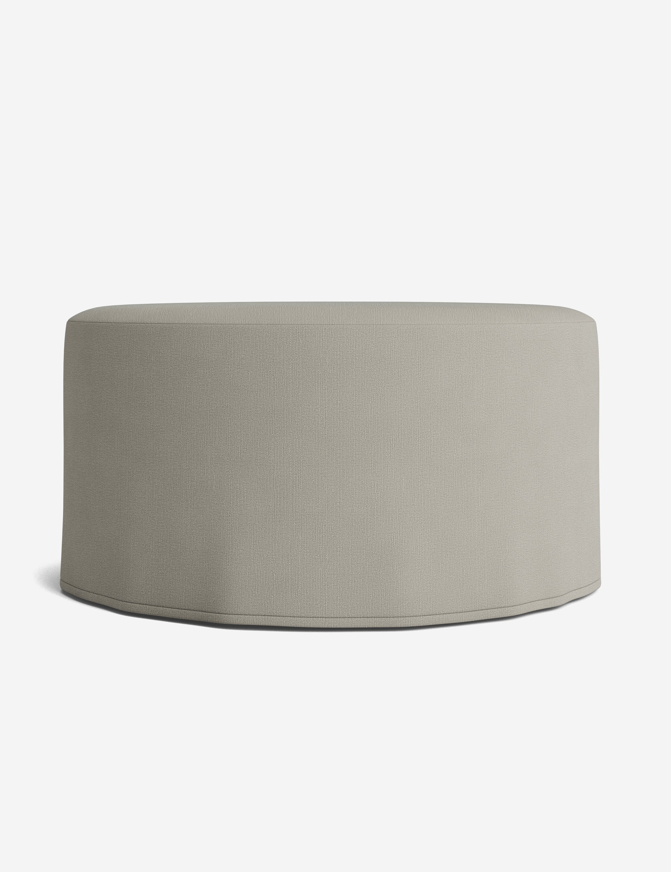 Lulu and Georgia Portola Slipcover Round Ottoman - view 48