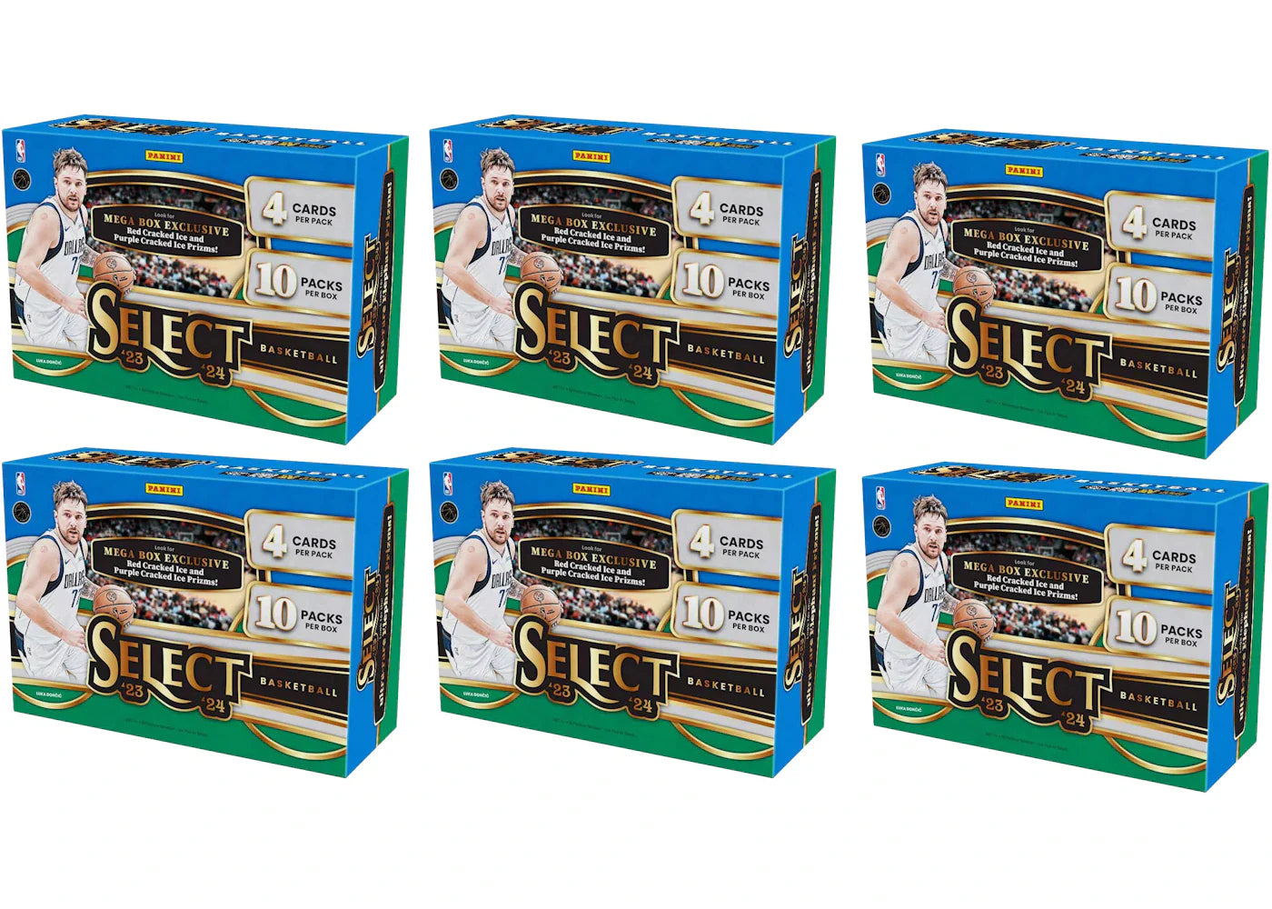 2023 Panini Select Basketball Mega Box (Red/Purple Cracked Ice Prizms) 6x