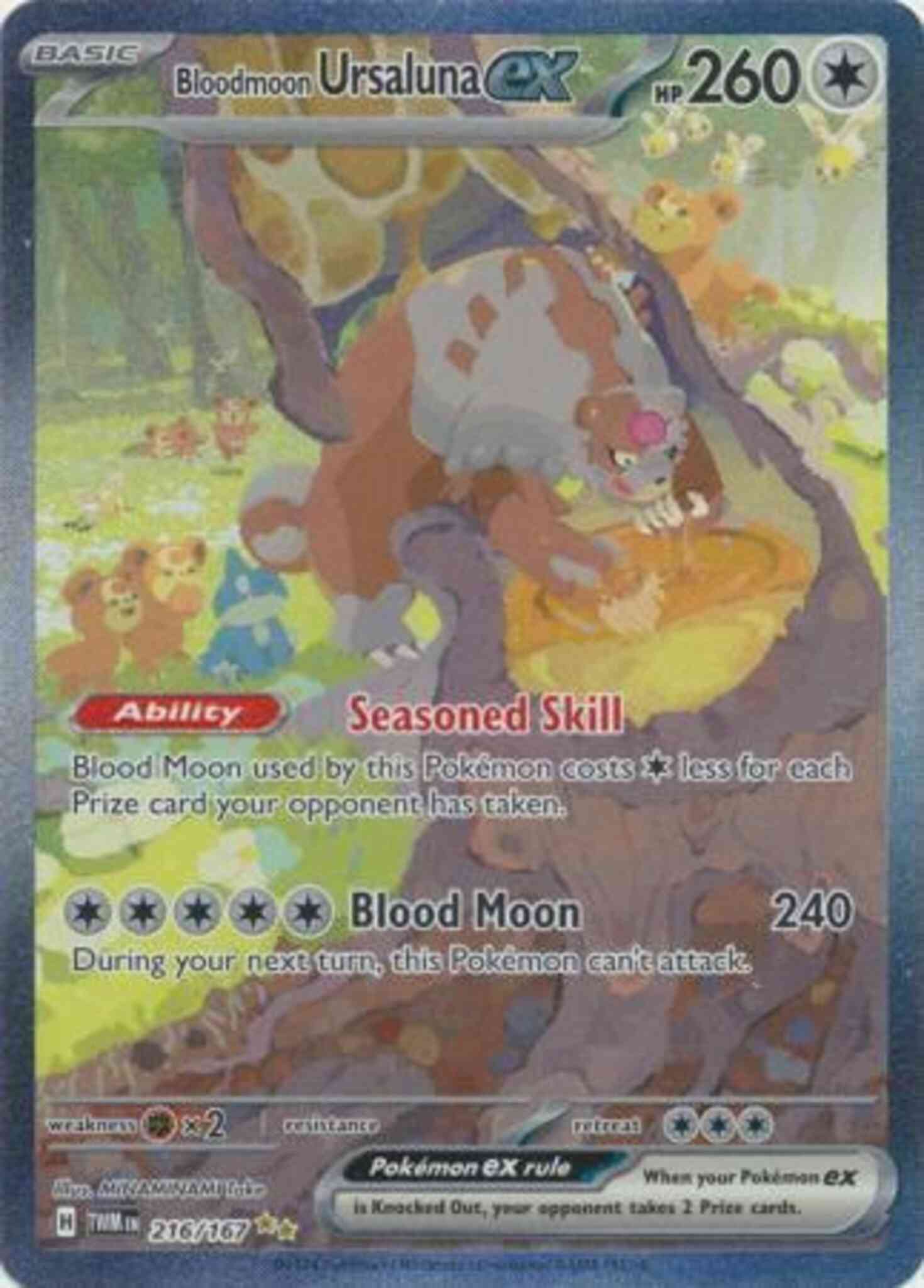Pokémon Bloodmoon Ursaluna ex - 216/167 - Special Illustration Rare [sv06-216] [Ultra]