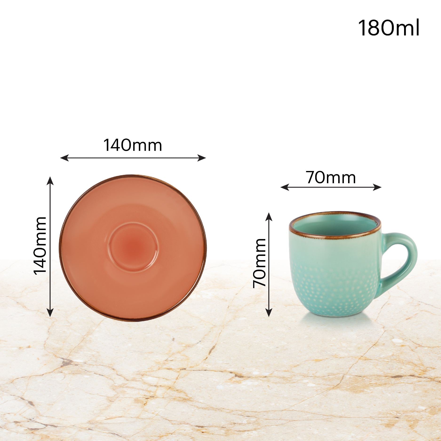 Cello Hampshire 6 Pieces Ceramic Cup & Saucer - view 29