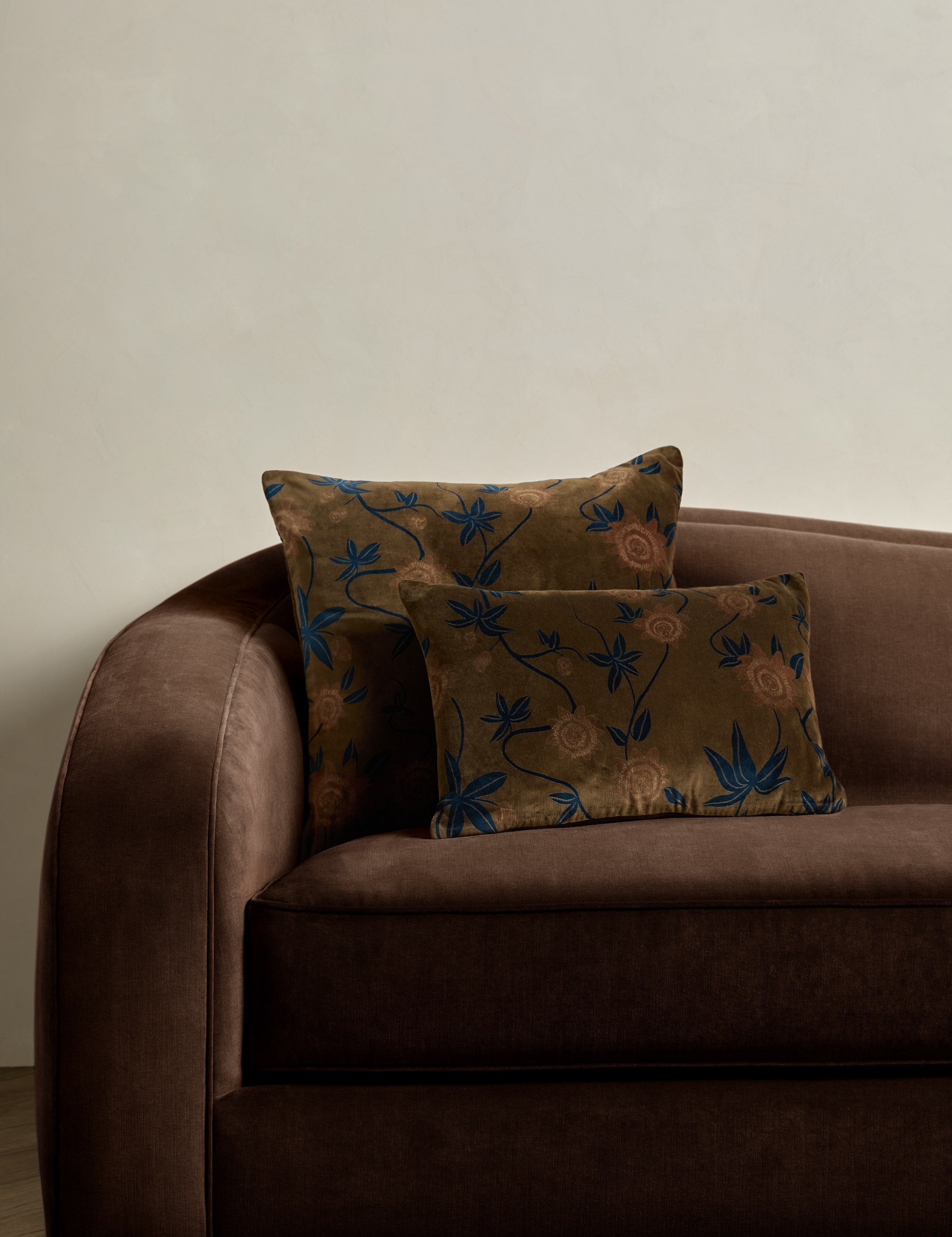 Lulu and Georgia Royce Velvet Pillow – Olive