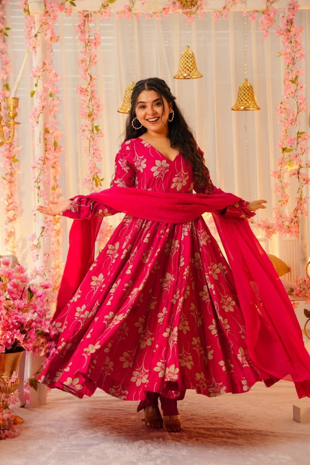 Idaho-o Pink leaf aura suit set