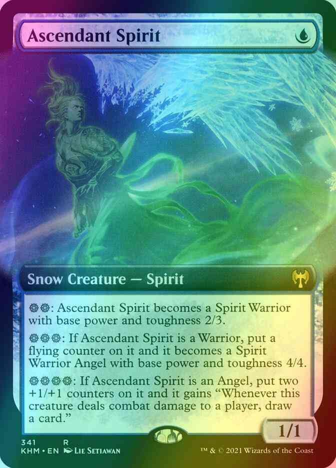 Ascendant spirit 341 – Magic Ascendant Spirit [341] [Extended Art] [Kaldheim] [Foil]