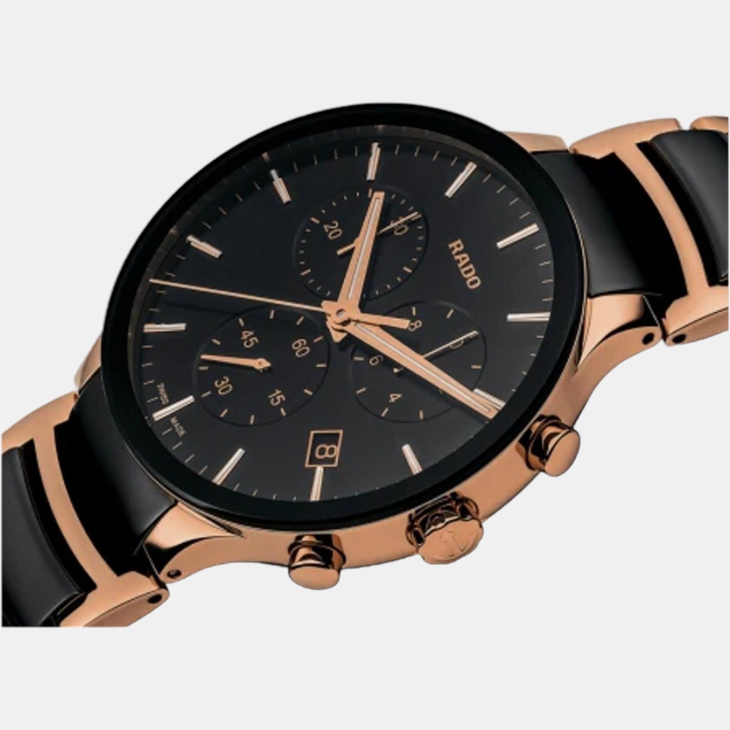 Rado Centrix Men Quartz Black Dial Chronograph Stainless Steel Watch R30187172 - view 2