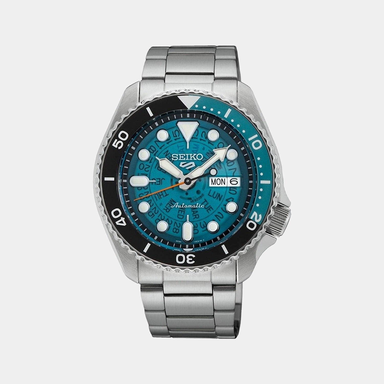 Seiko 5 Sports Men Automatic Blue Dial Analog Stainless Steel Watch SRPJ45K1
