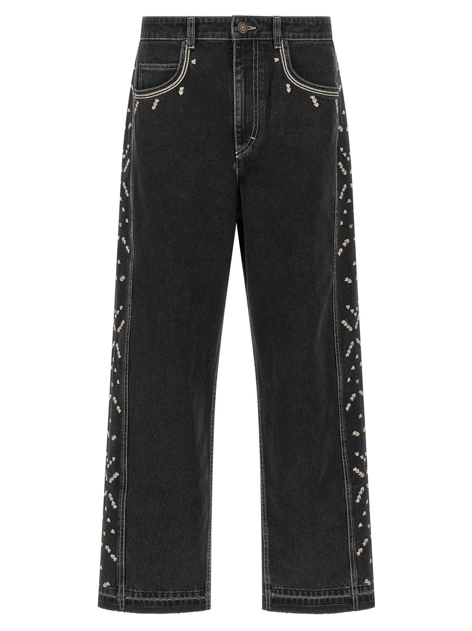 Marant Jorian Jeans With Embroideries – 100% cotton