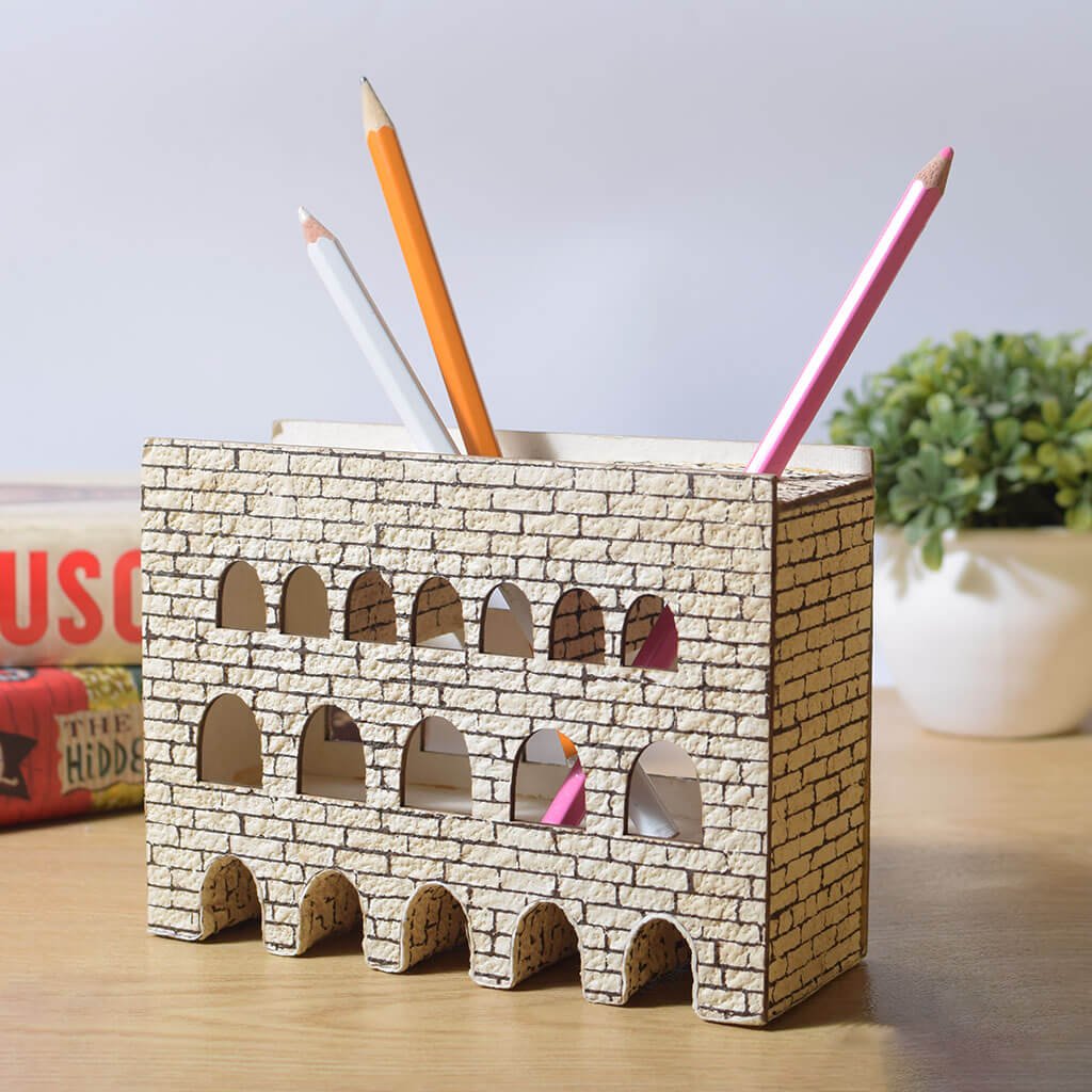 Ascetic Medieval Castle Pen Stand