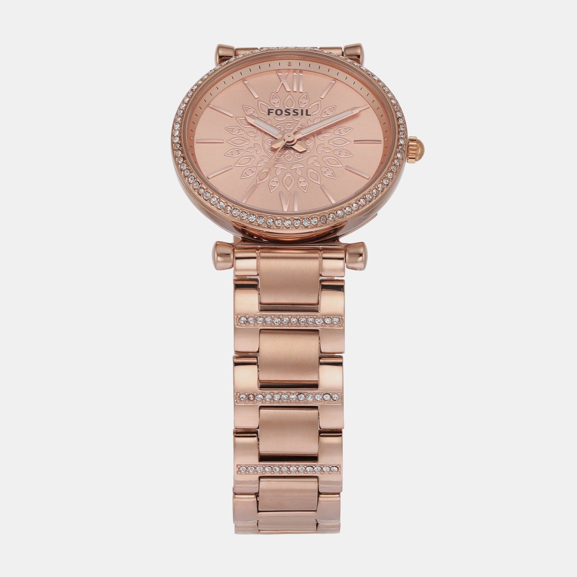 Fossil Carlie Women Quartz Rose Gold Dial Analog Stainless Steel Watch ES5317 - view 2