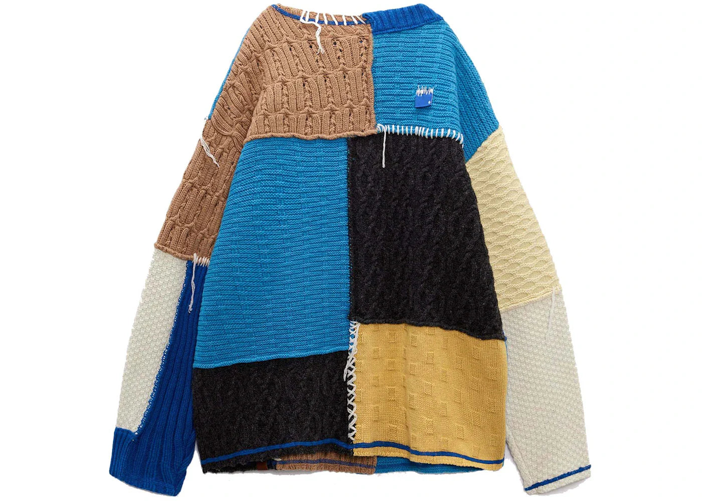 ADER error x Zara Oversized Patchwork Knit Cardigan Multicolored - view 2