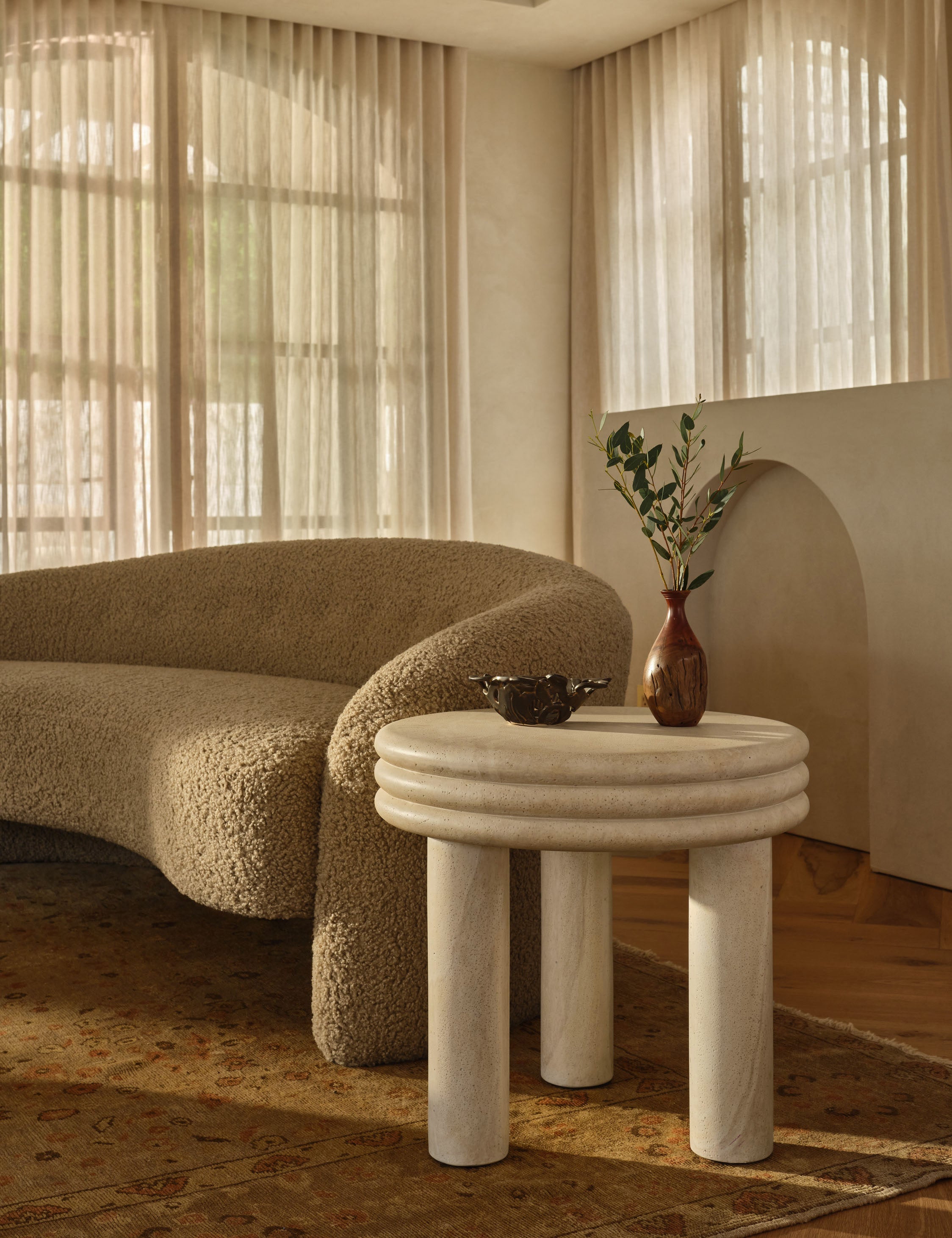 Lulu and Georgia Roma Round Side Table by Button Atelier x Co.House Designs - view 2