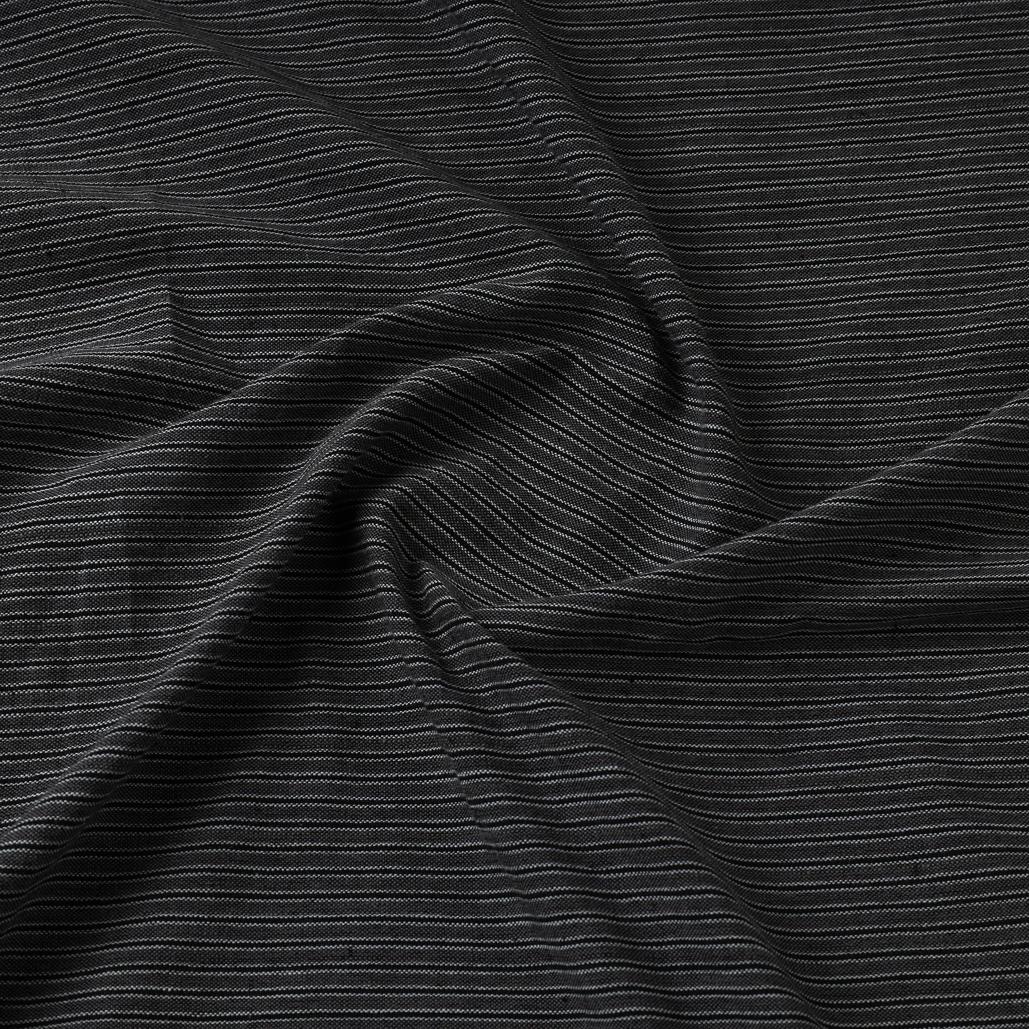 AHA VASTRA HANDLOOM Black - Jhiri Pure Handloom Cotton Fabric - view 3