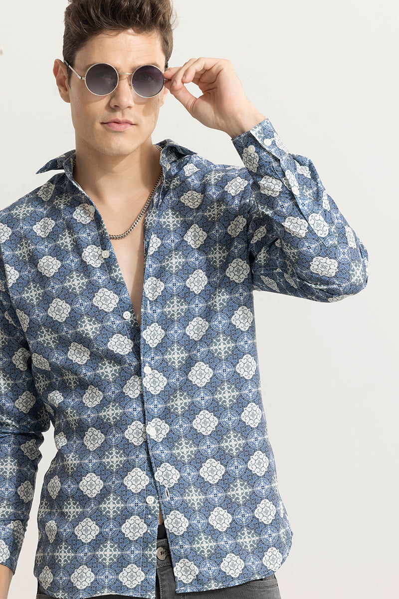 SNITCH Element Motif Blue Shirt - view 4