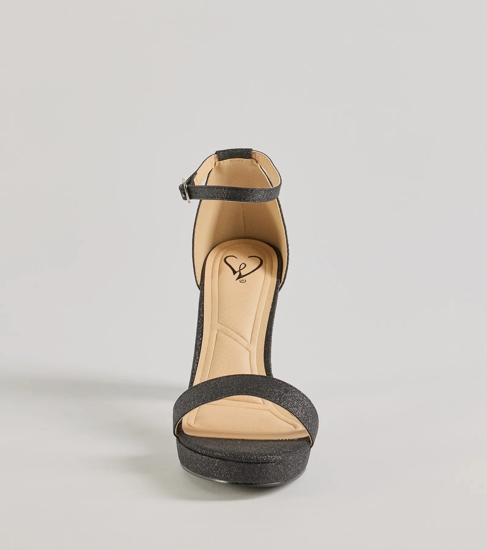Windsor Sparkle And Glow Glitter Mesh Platform Heels - view 3