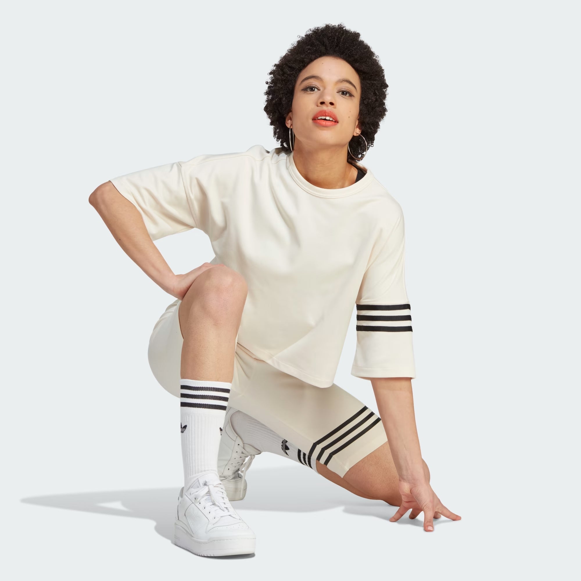 Adidas Originals | ADICOLOR NEUCLASSICS TEE { WONDER WHITE/BLACK - view 5