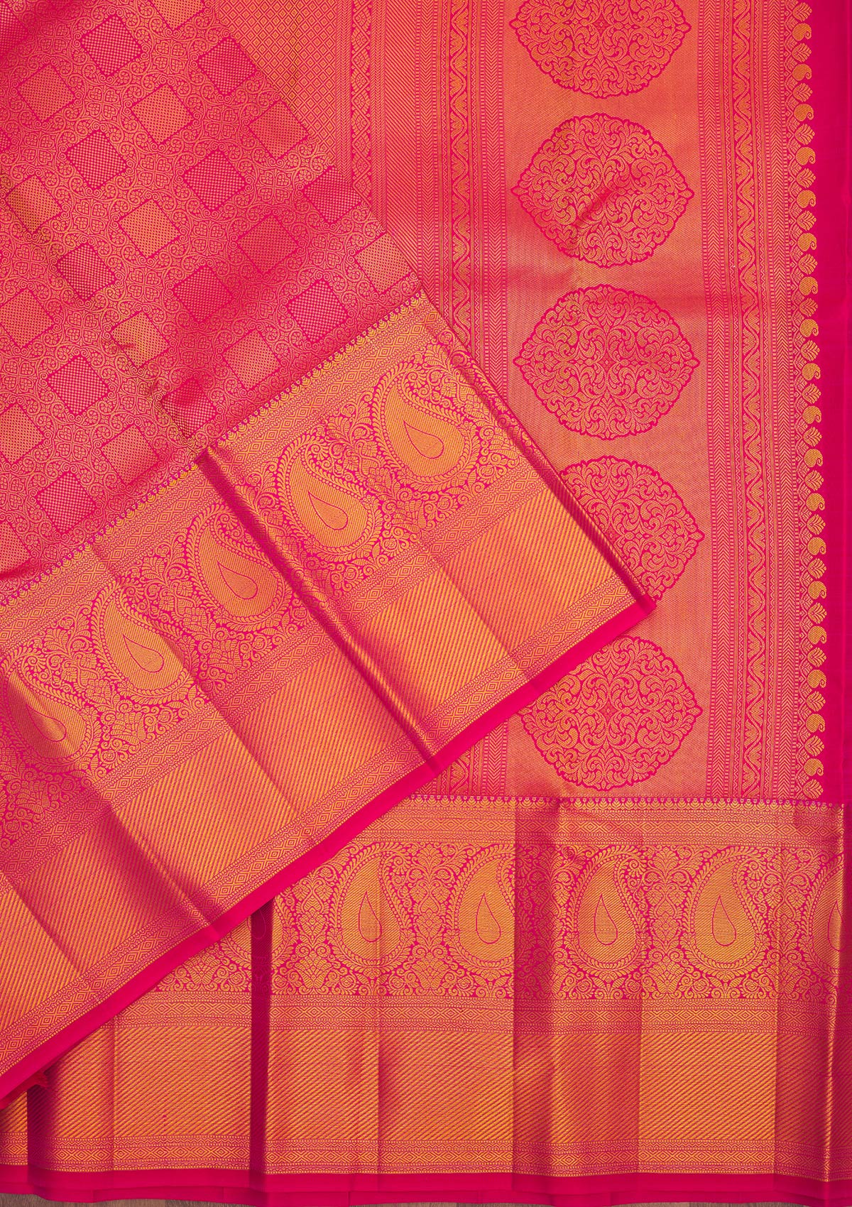 Koskii Onion Pink Zariwork Pure Silk Saree – Women's - view 3