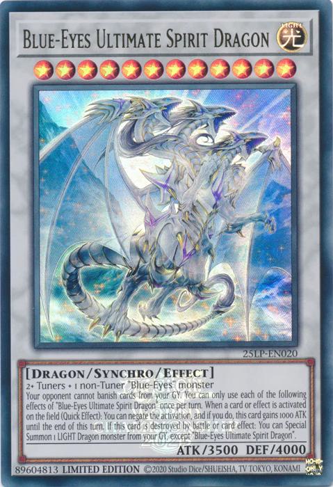 Yu-Gi-Oh! Blue-Eyes Ultimate Spirit Dragon - Emblazoned - 25LP-EN020 - Ultra Rare - Limited