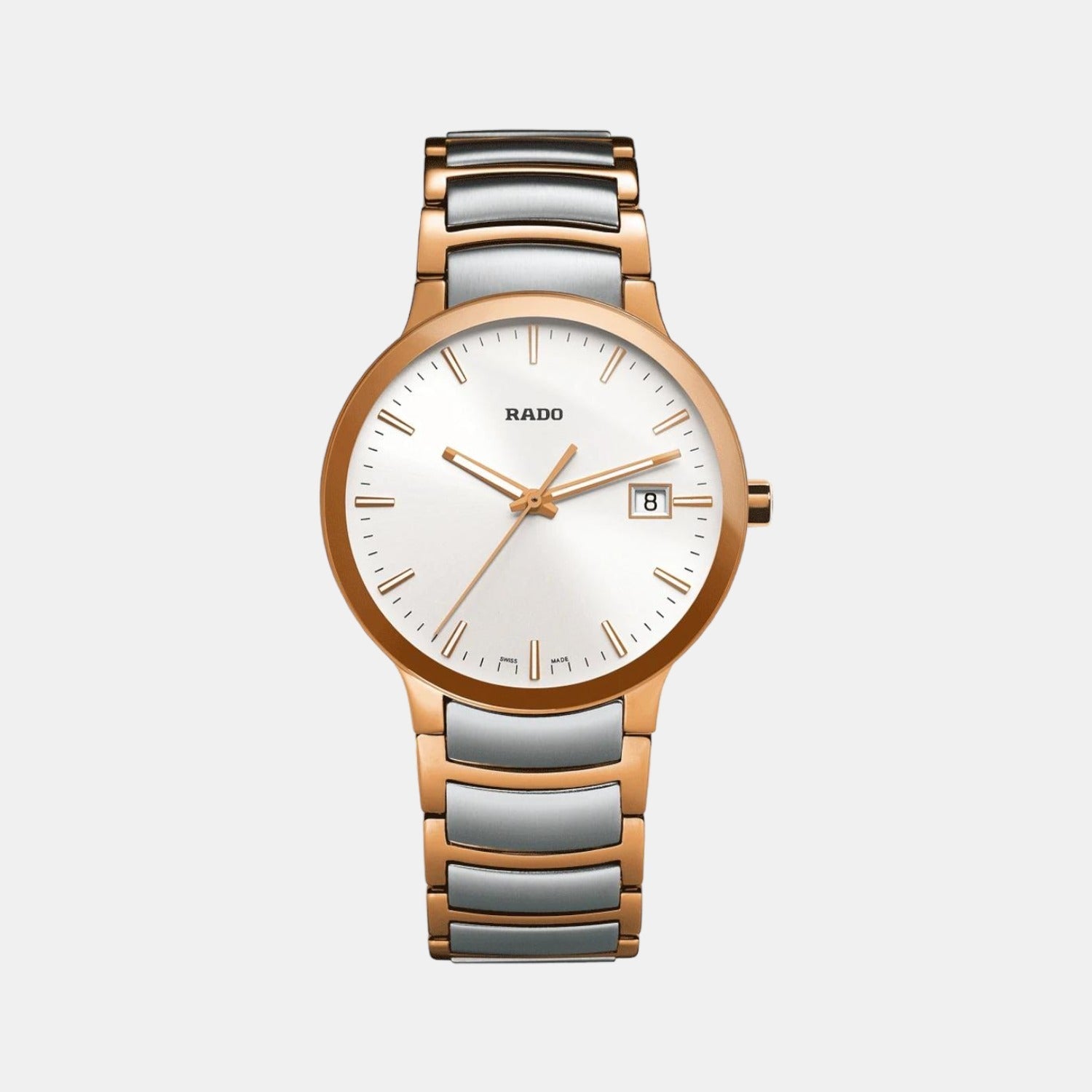 Rado Centrix Men Quartz White Dial Analog Stainless Steel Watch R30554103