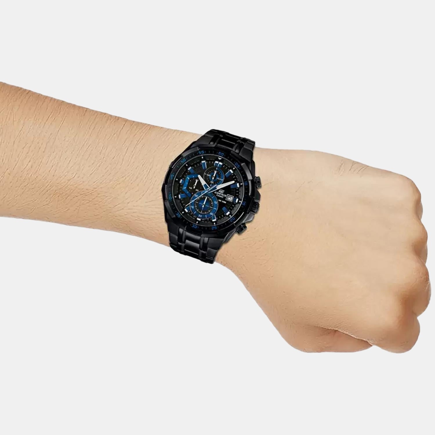 Casio Edifice Men Quartz Black Dial Chronograph Stainless Steel Watch EX204 - view 6